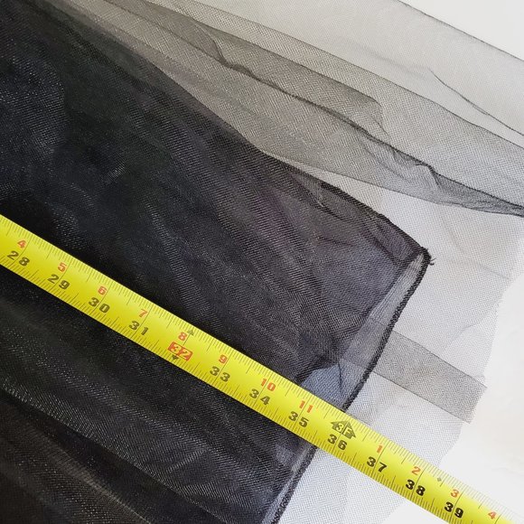 VINTAGE RECTANGLE BLANC PARIS Black Tulle Skirt - Picture 15 of 15